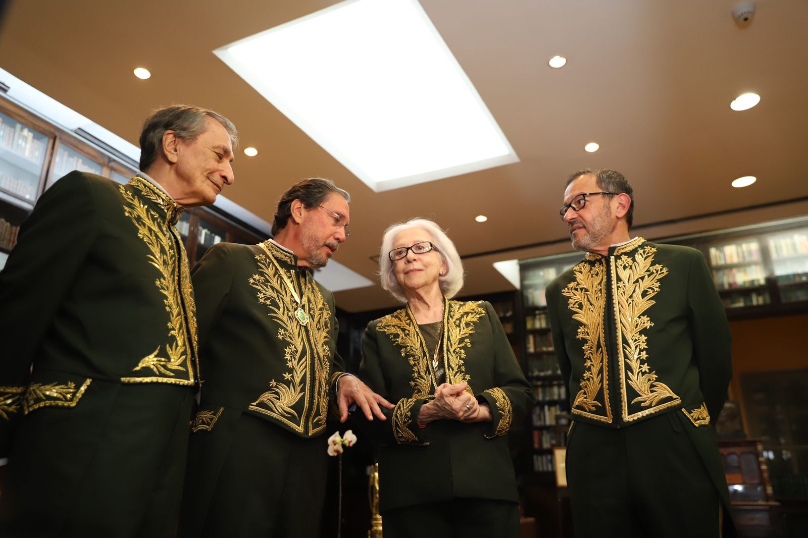 Os imortais Antonio Cicero, Merval Pereira, Fernanda Montenegro e Paulo Niemeyer