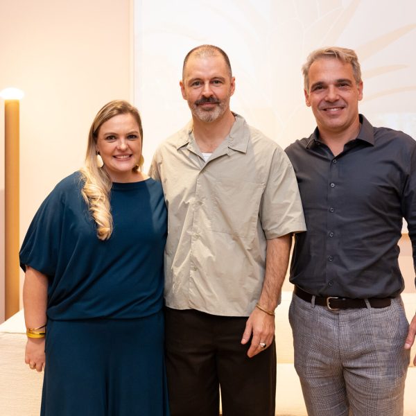 Priscila Perez, Maurício Arruda e Guilherme Ruschel