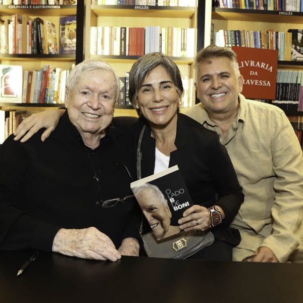 Boni com Glória Pires e Orlando Moraes