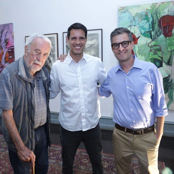Carlos e João Vergara, pai e filho,e Guilherme Boetger