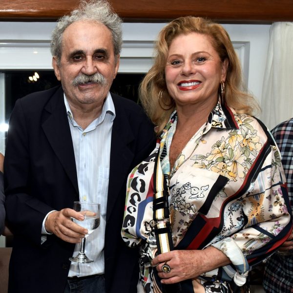 Ancelmo Gois e Vera Fischer