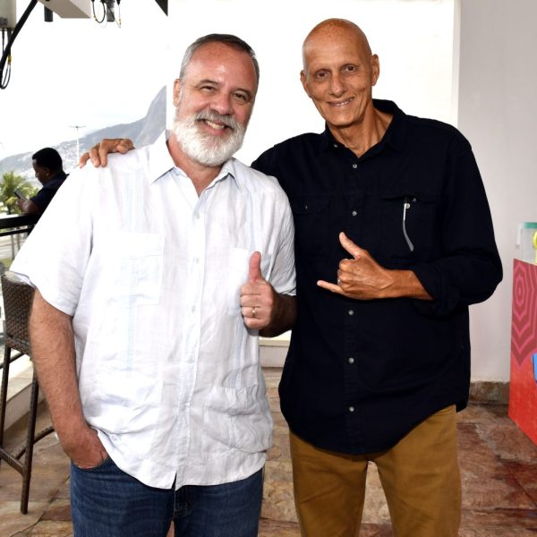 Pedro Tinoco e o ex-campeão Marcos Kung