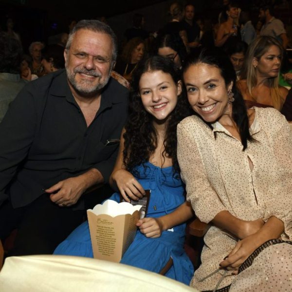 Em família: Leonardo Franco, Maria Flor e Maria Griffith