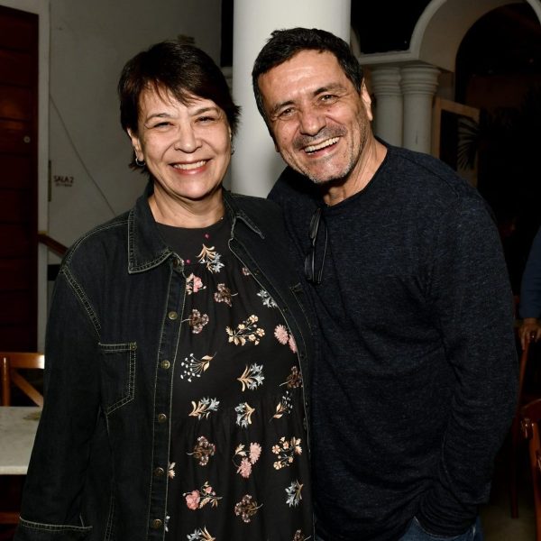 O casal Adriana Ortiz e Jandir Ferrari