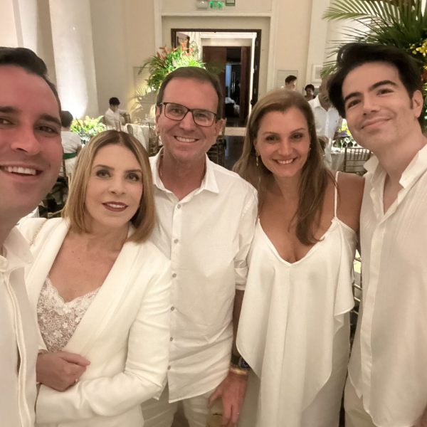 Eduardo Cavaliere, Liège Monteiro, Eduardo Paes, Cristine Paes e Luiz Fernando Coutinho