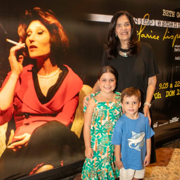 Ilana Valente com os filhos Bianca e Felipe