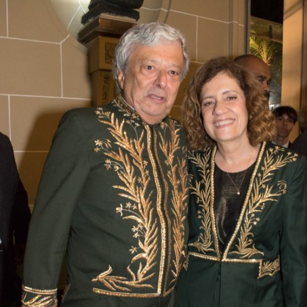 Jorge Caldeira e Miriam Leitão