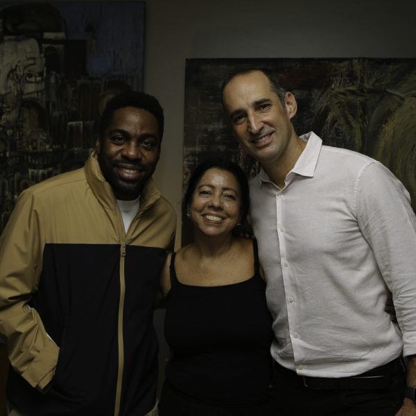 Lázaro Ramos, Walkiria Barbosa e Renato d'Angelo