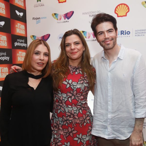 Liège Monteiro, Simone Oliveira (da Globo Filmes) e Luiz Fernando Coutinho