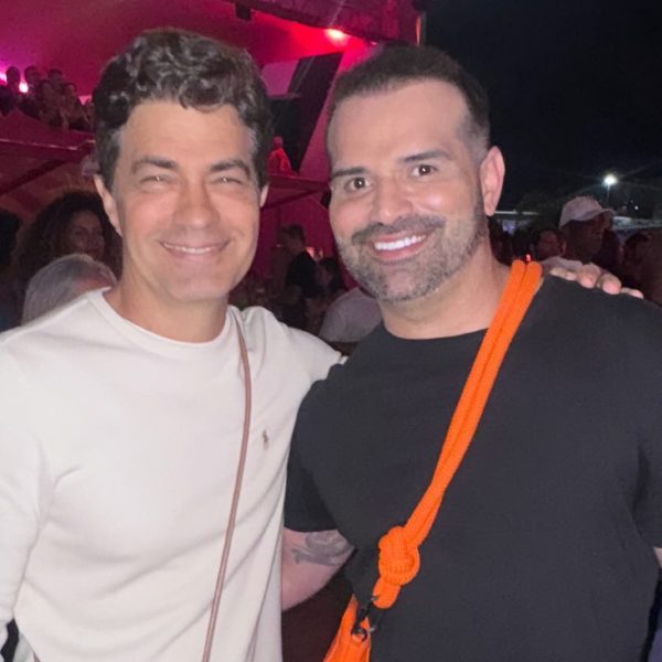 O ex-paquito Marcello Faustini e Rodrigo Farias