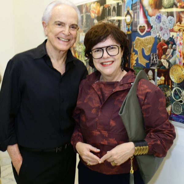 O artista e Ana Cristina Reis